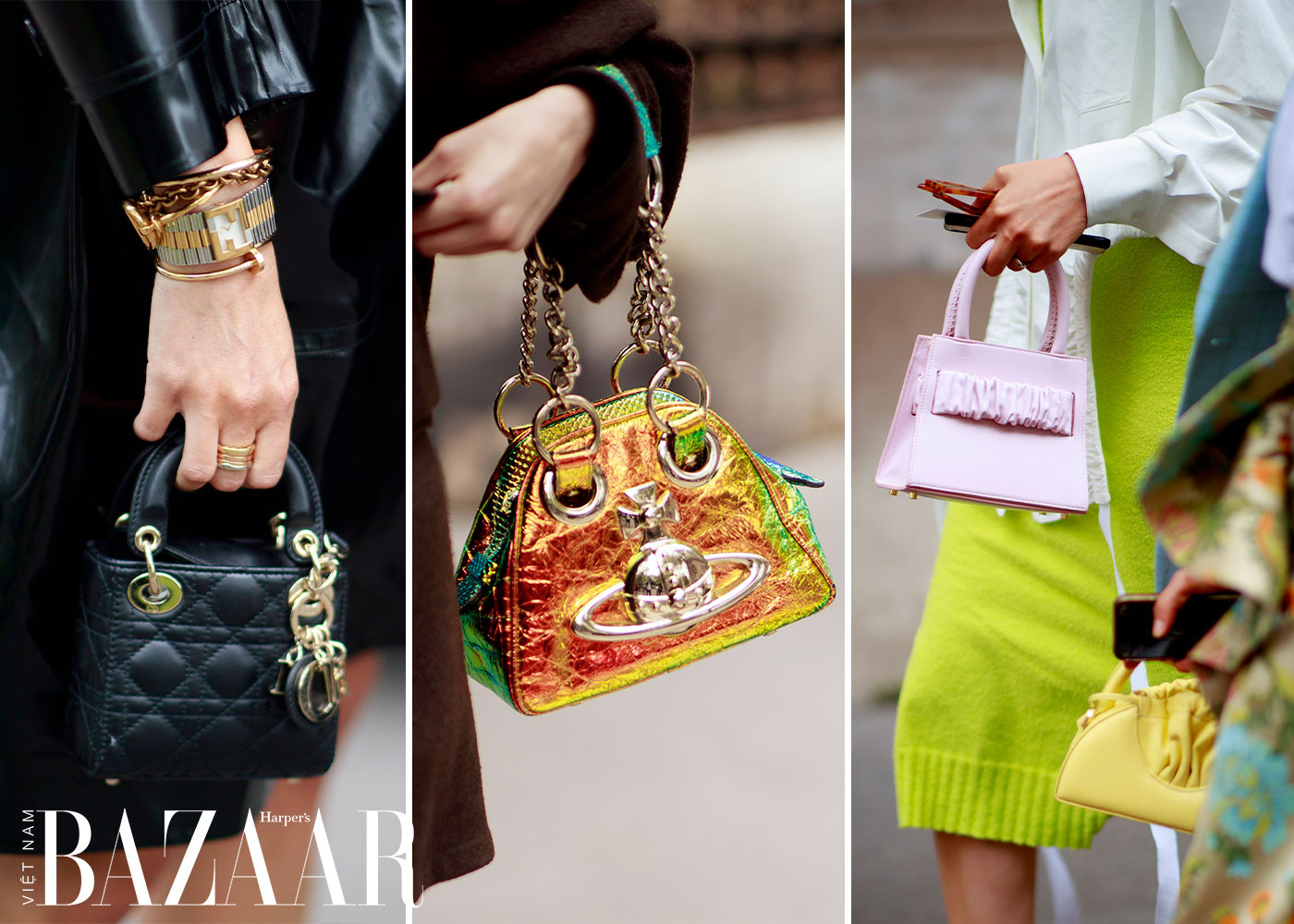 TÚI MINI THỐNG TRỊ STREET STYLE TUẦN LỄ THỜI TRANG PARIS HAUTE COUTURE THU ĐÔNG 2021